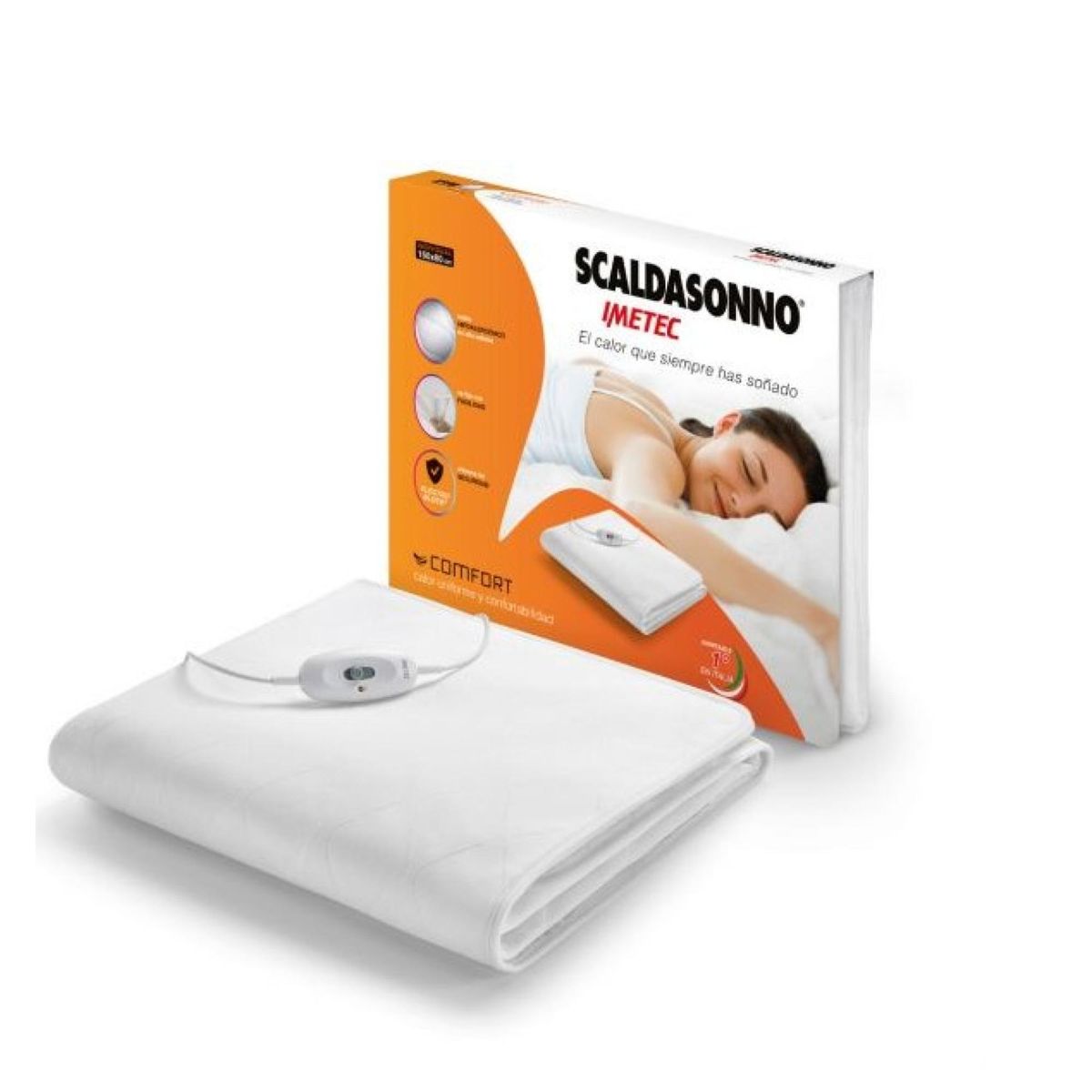 IMETEC - Calientacamas 1 Plaza Individual 150x80cm Comfort 80420