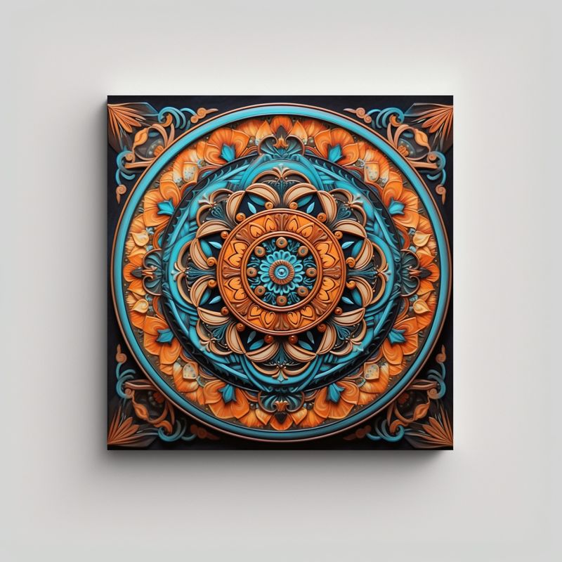 GENERICO - Pinturas Decorativas De Mandalas Fantásticas 80x80 Cm