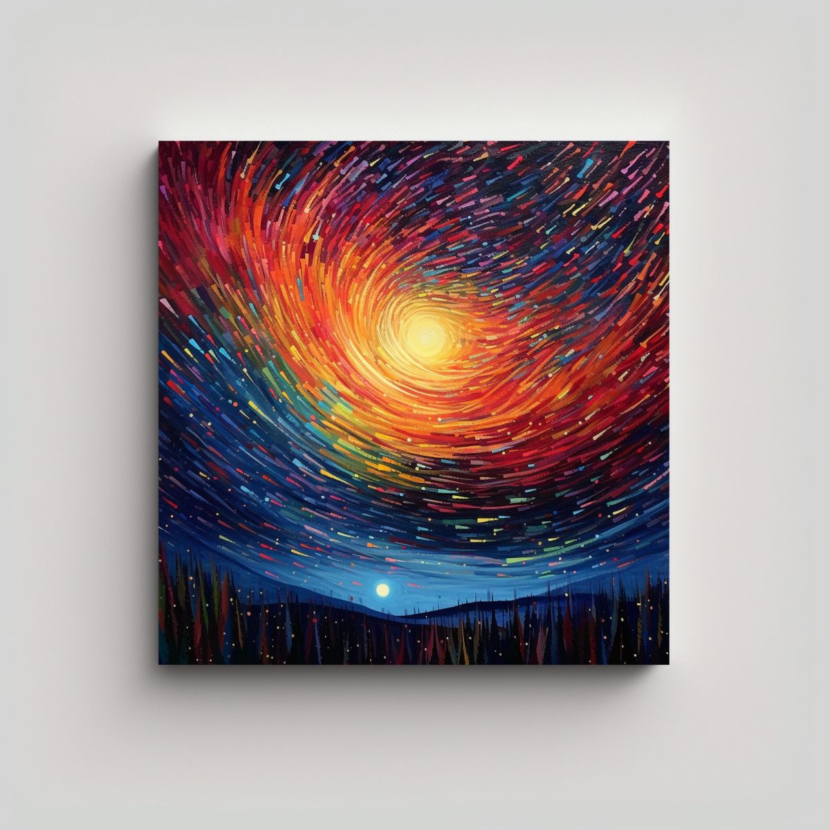 GENERICO - Cuadro Estilo Galería Multicolor Brillo 70x70 Cm