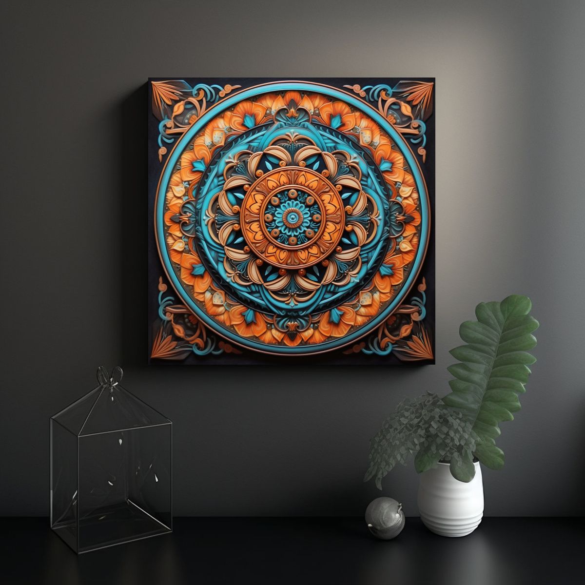 GENERICO - Pinturas Decorativas De Mandalas Fantásticas 70x70 Cm