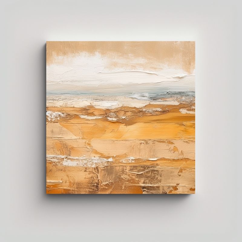 GENERICO - Pintura Abstracta Moderna Con Técnica Mixta En 50x50 Cm