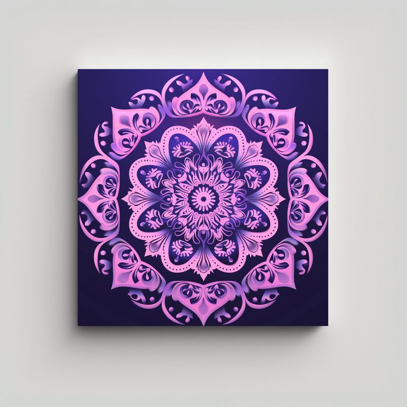 GENERICO - Cuadro Movimiento Protagonismo Mandala Plano 70x70 Cm
