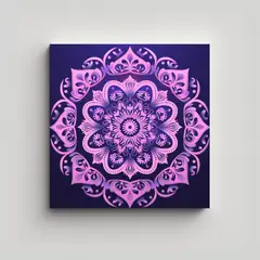 GENERICO - Cuadro Movimiento Protagonismo Mandala Plano 50x50 Cm
