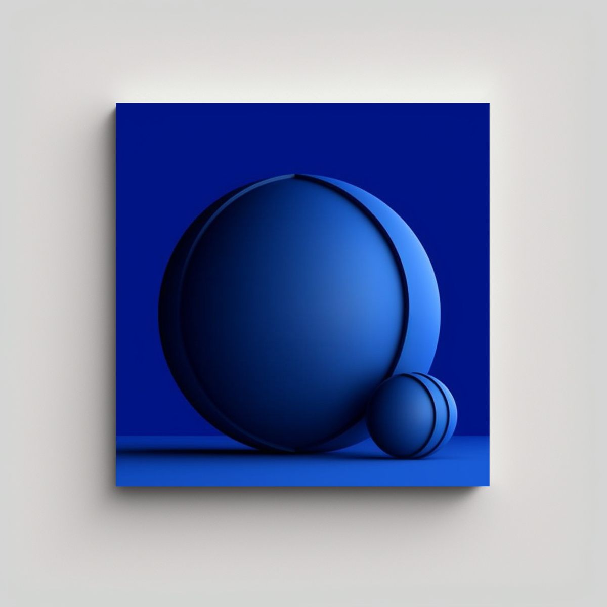 GENERICO - Cuadro Minimalista Esfera Geométrica Bastidor 80x80 Cm