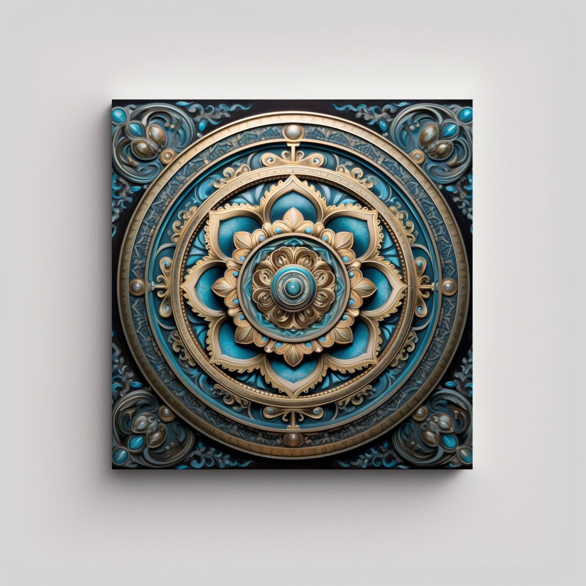 GENERICO - Pinturas Decorativas Con Mandalas Fantásticos De 90x90 Cm