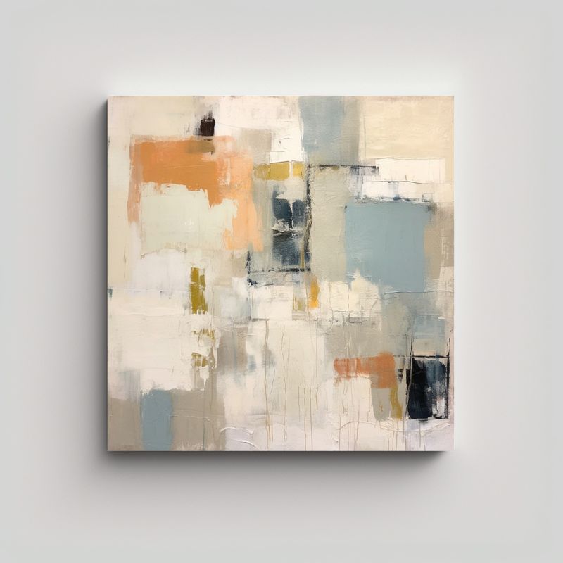 GENERICO - Pinturas Abstractas Minimalistas Con Finas 90x90 Cm
