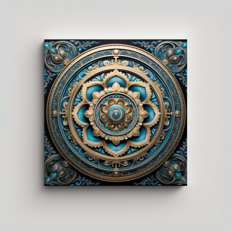 GENERICO - Pinturas Decorativas Con Mandalas Fantásticos De 50x50 Cm