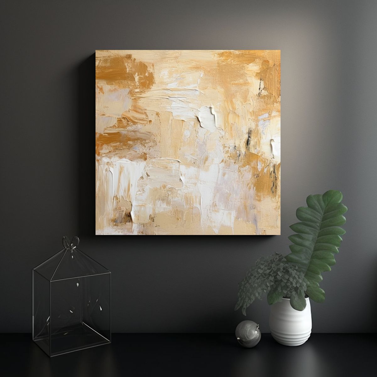 GENERICO - Lienzo Dibujo Abstracto Moderno Clásico En 60x60 Cm