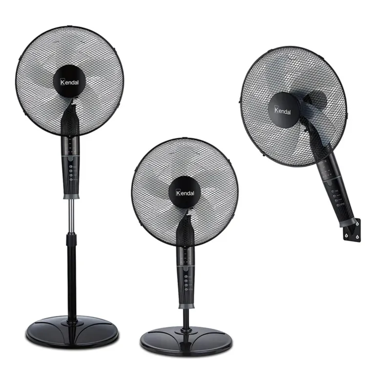 KENDAL Ventilador 16 Pulgadas 3 En 1 Negro 3 Vel KV-3EN1