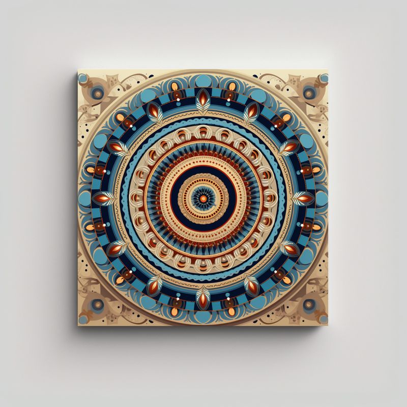GENERICO - Pinturas Decorativas De Mandalas Planos Cálidos 90x90 Cm