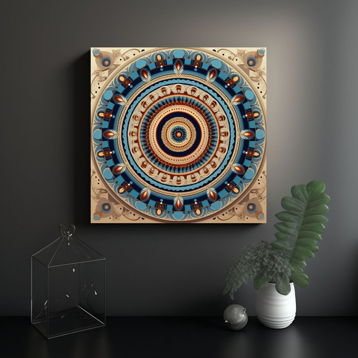 GENERICO - Pinturas Decorativas De Mandalas Planos Cálidos 50x50 Cm
