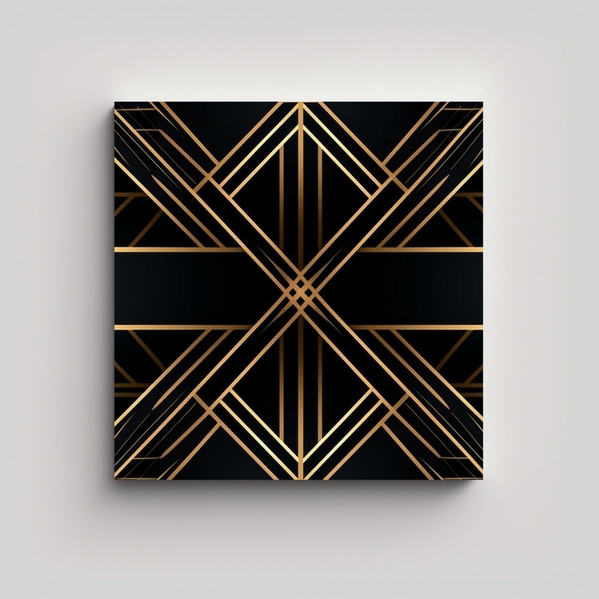 GENERICO - Pinturas Decorativas Minimalistas En Negro Y Oro 90x90 Cm