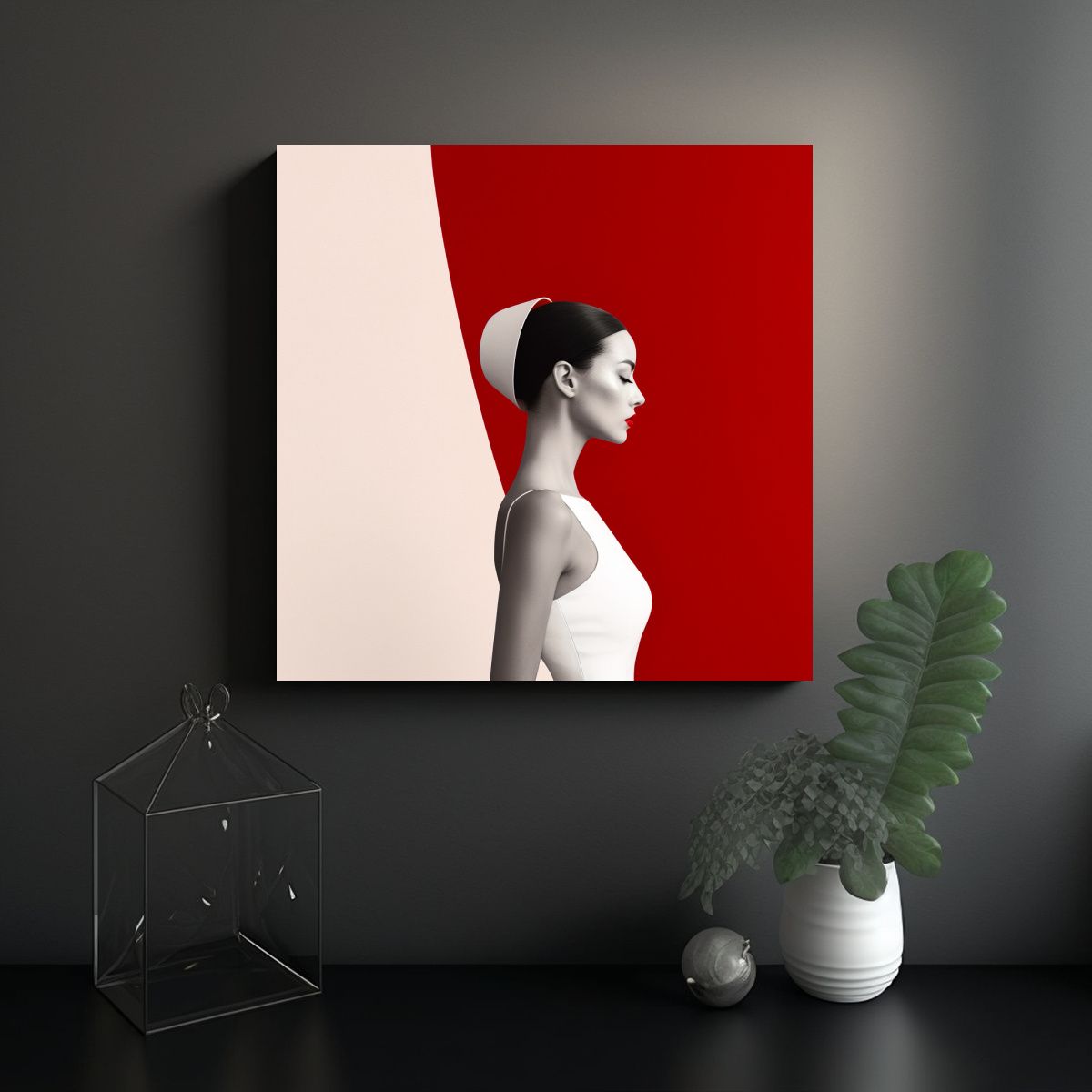 GENERICO - Fotografía Moda Minimalista De Cuadro Abstracto 60x60 Cm