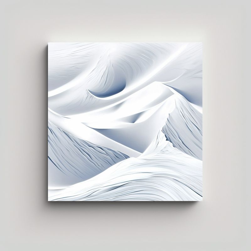 GENERICO - Pintura Decorativa Moderna En Lienzo Blanco 50x50 Cm