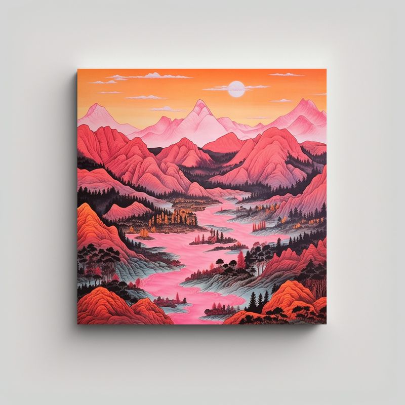 GENERICO - Pinturas Minimalistas Inspiradoras Vistas 50x50 Cm