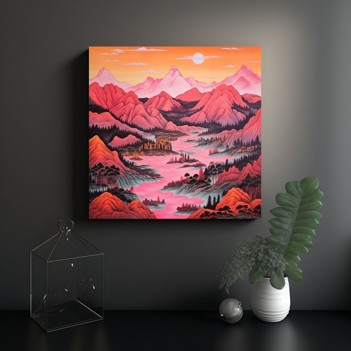 GENERICO - Pinturas Minimalistas Inspiradoras Vistas 50x50 Cm