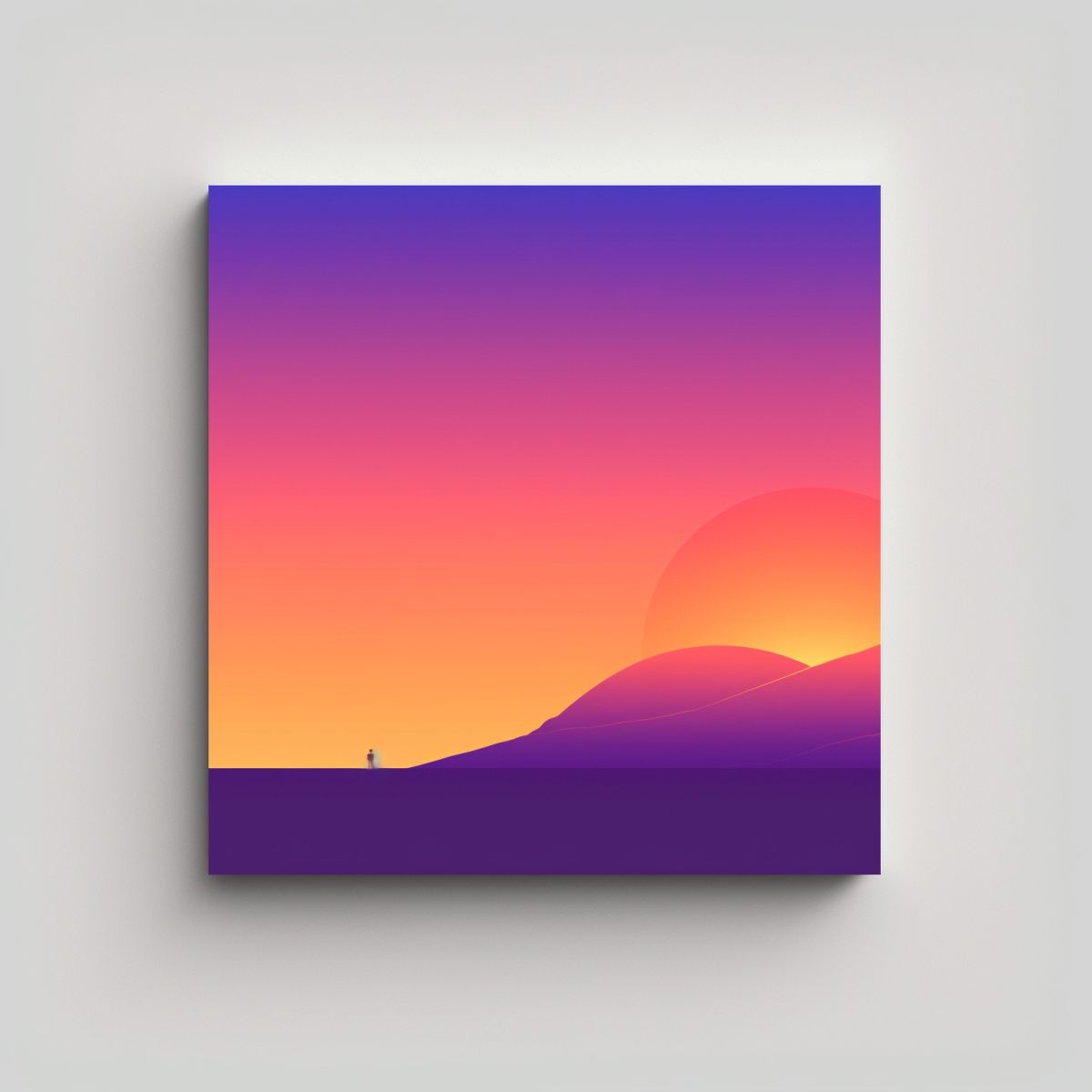 GENERICO - Fondo Minimalista Para Papel Móvil Con Cuadro 50x50 Cm