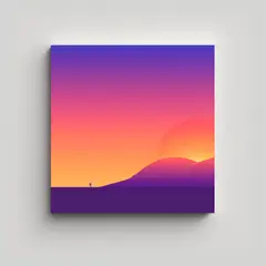 GENERICO - Fondo Minimalista Para Papel Móvil Con Cuadro 50x50 Cm