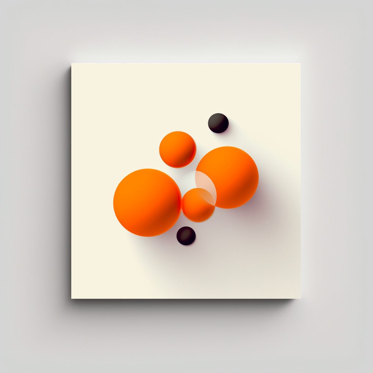 GENERICO - Pinturas Decorativas Minimalistas En Blanco Y 50x50 Cm