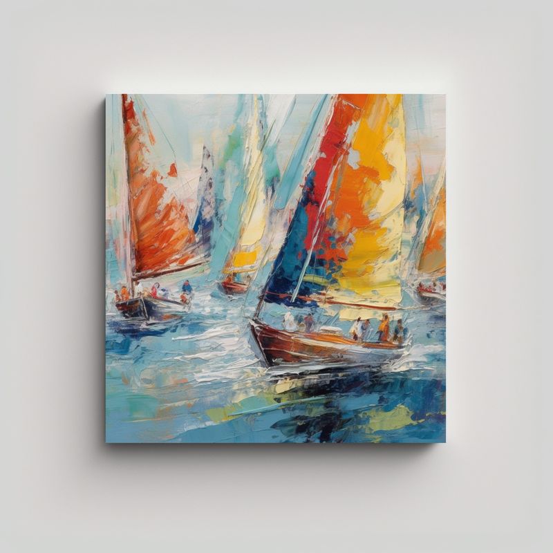 GENERICO - Cuadro De Lienzo época Moderna Neoexpresionismo 70x70 Cm