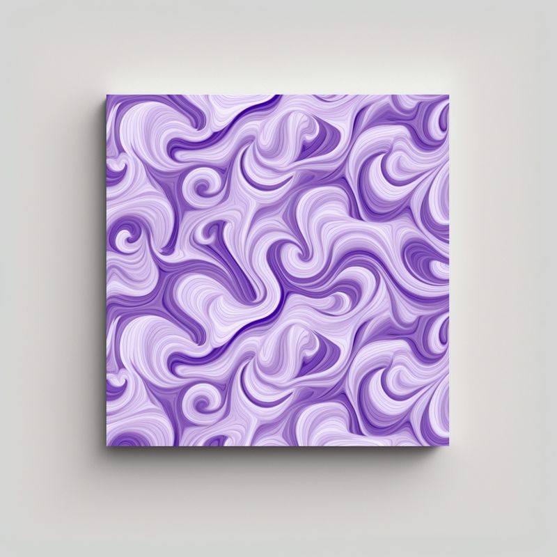 GENERICO - Cuadro Patron Intenso Estetico Morado Blanco Giro 70x70 Cm