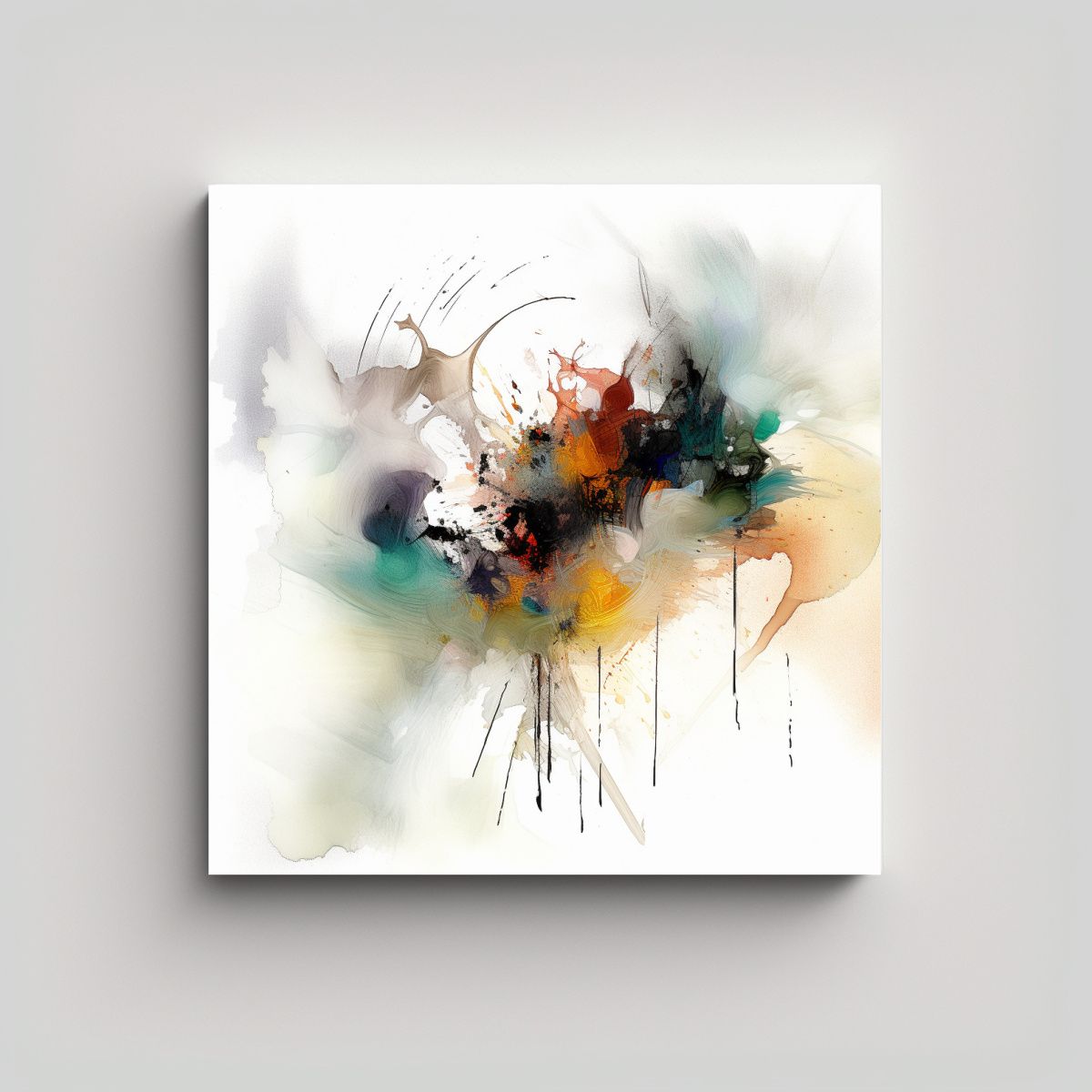GENERICO - Pinturas Abstractas Modernas En Tonos Suaves Y 80x80 Cm