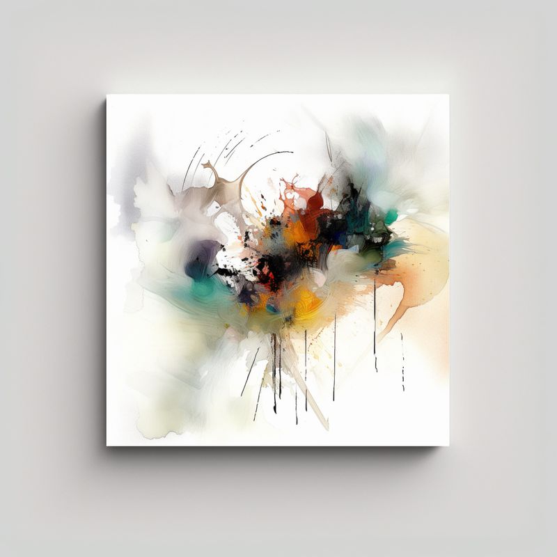 GENERICO - Pinturas Abstractas Modernas En Tonos Suaves Y 80x80 Cm