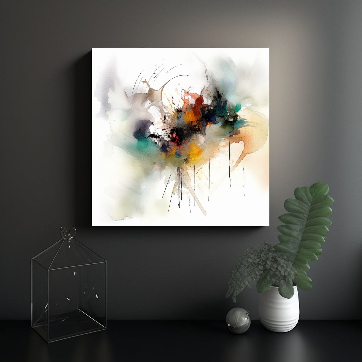 GENERICO - Pinturas Abstractas Modernas En Tonos Suaves Y 80x80 Cm