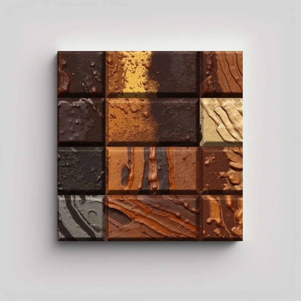 GENERICO - Cuadro Tela Canvas Baño Textura De Pintura Al 50x50 Cm