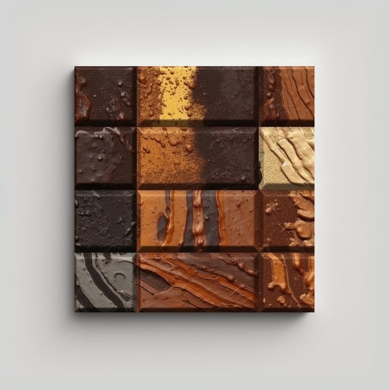 GENERICO - Cuadro Tela Canvas Baño Textura De Pintura Al 50x50 Cm