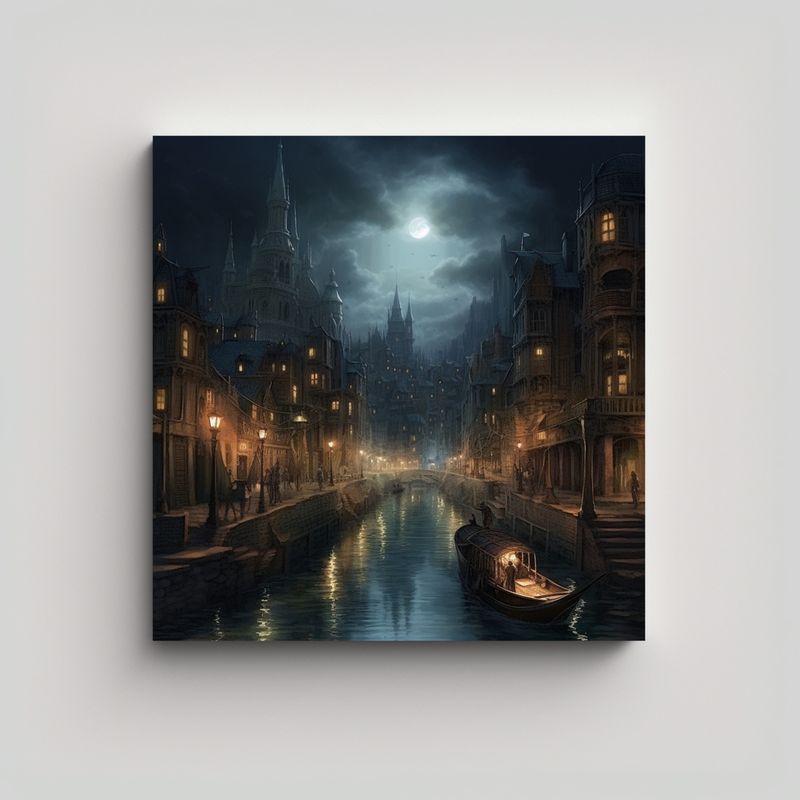 GENERICO - Pinturas De Decoración De Fantasía Nocturna En 80x80 Cm