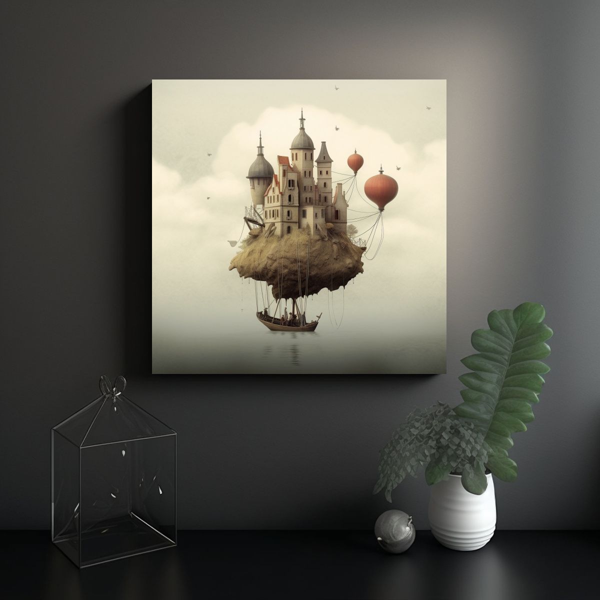 GENERICO - Pinturas Decorativas En Lienzo Estilo Regalo Para 80x80 Cm