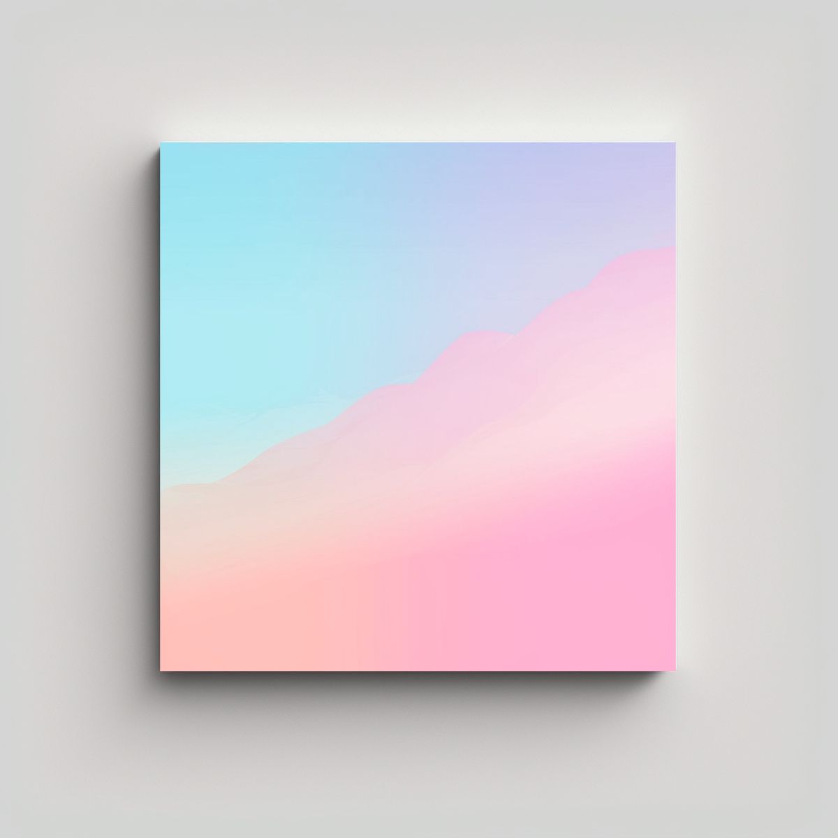 GENERICO - Cuadro Lienzo Forma única Fondo Pastel 2 Colores 90x90 Cm