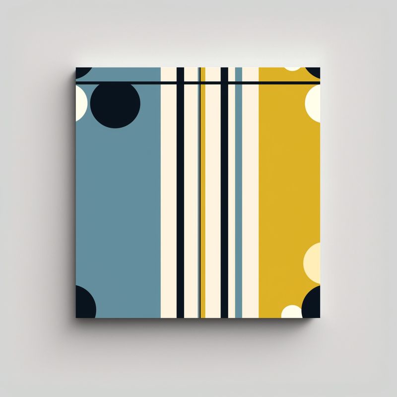 GENERICO - Pinturas Decorativas De Plato Vertical En Tonos 90x90 Cm