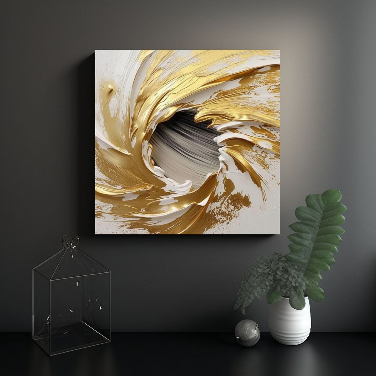 GENERICO - Pinturas Abstractas Modernas En Composición 80x80 Cm