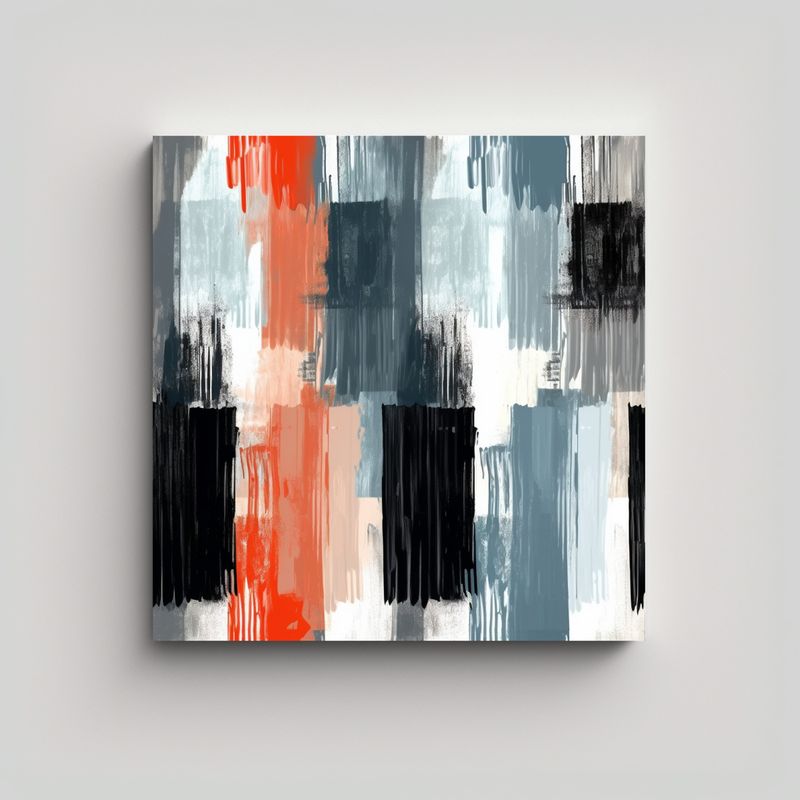 GENERICO - Pinturas Decorativas Lineales De Pincel Seco 90x90 Cm