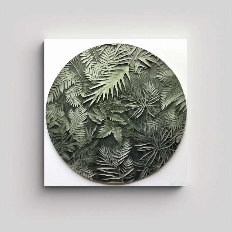 GENERICO - Pintura Decorativa Con Plantillas De Flores En 70x70 Cm