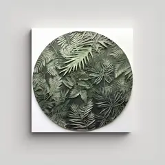 GENERICO - Pintura Decorativa Con Plantillas De Flores En 70x70 Cm