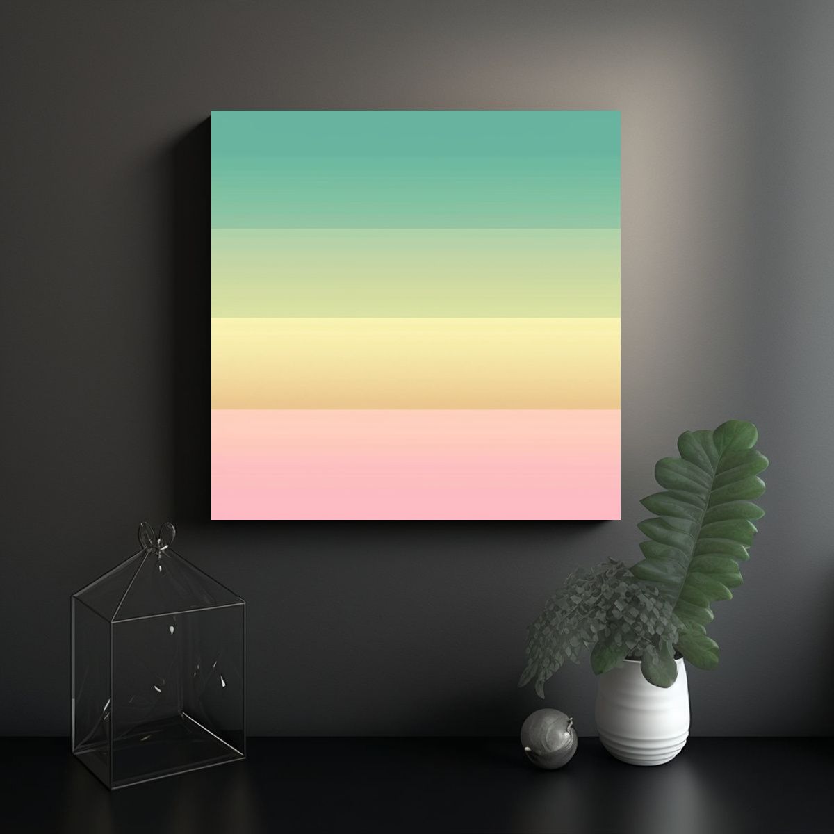 GENERICO - Diseño Adorable Degradado Pastel En Cuadro 70x70 Cm