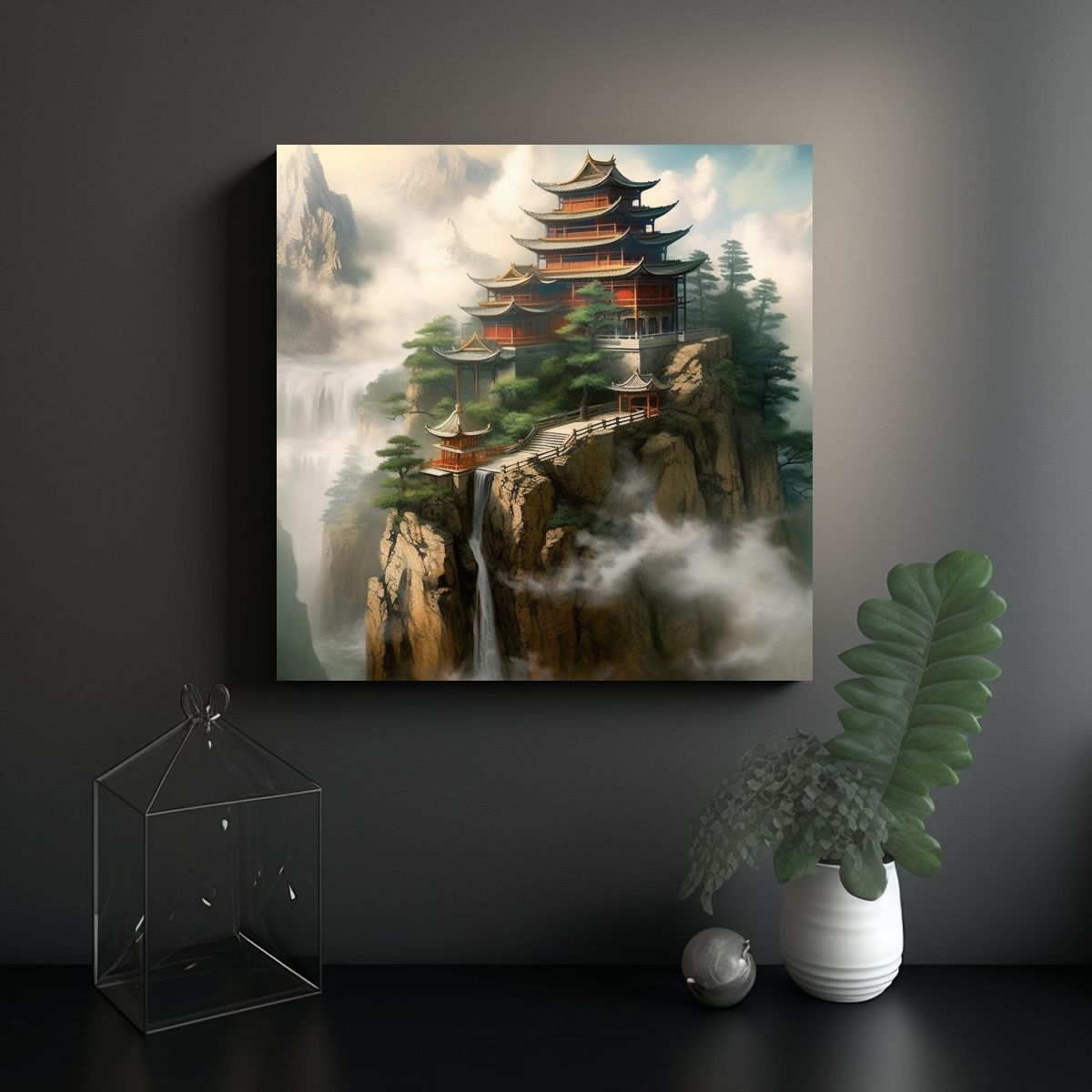 GENERICO - Pintura Mural Decorativa Estilo Arquitectura 70x70 Cm