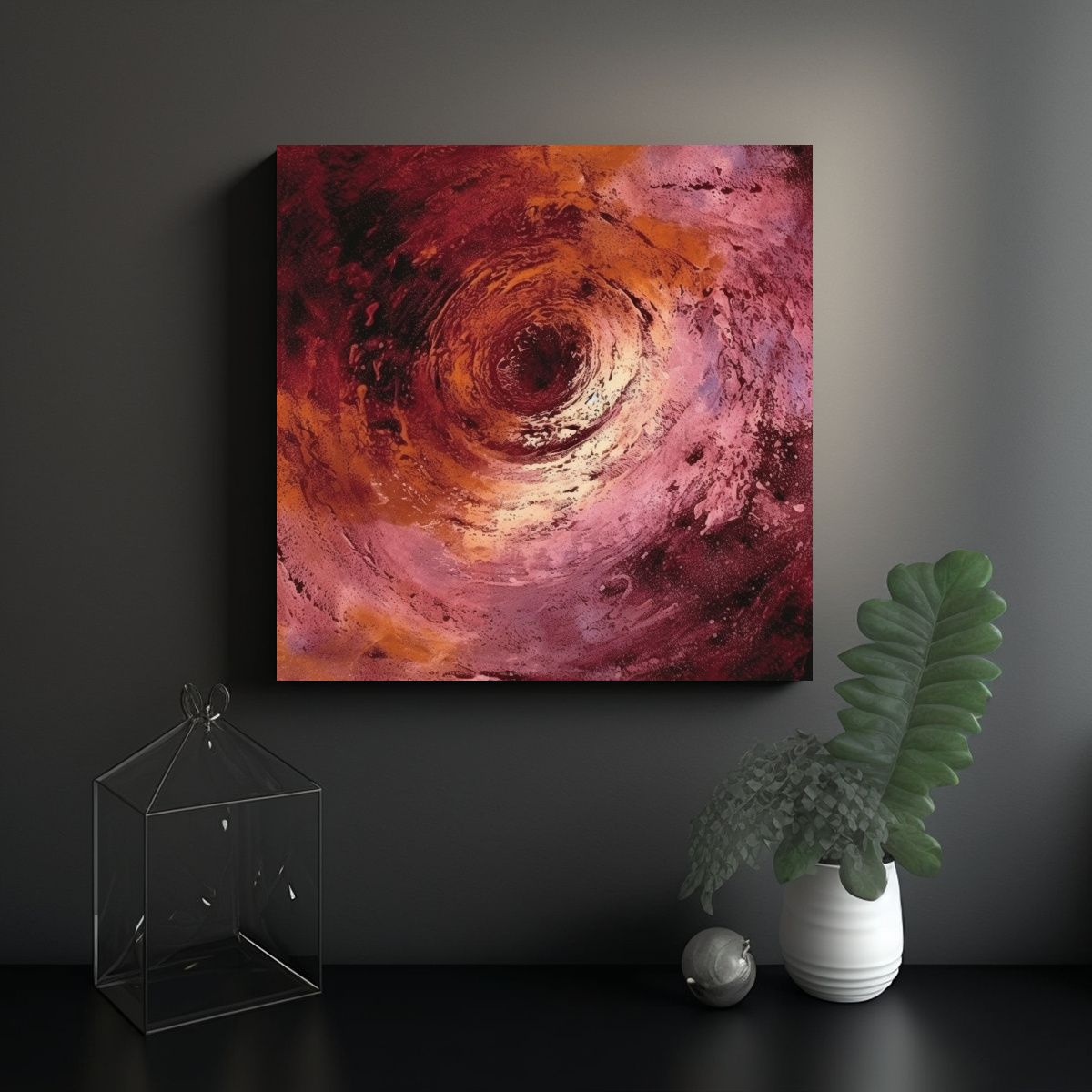 GENERICO - Pintura Decorativa Abstracta Moderna De Alta 50x50 Cm