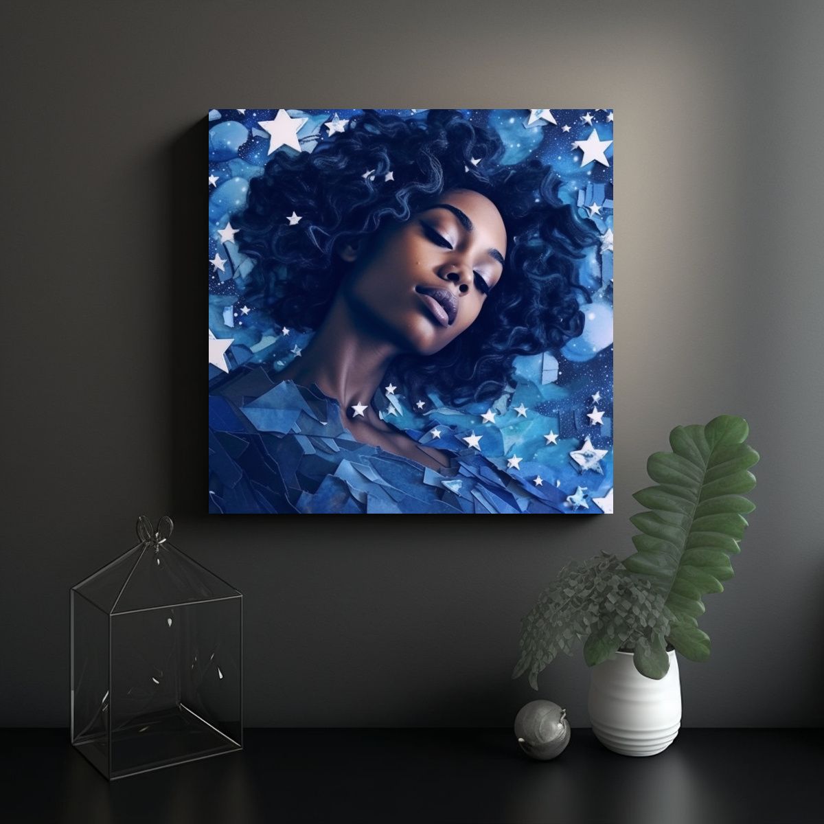 GENERICO - Pintura En Capas De Bella Estética Negra 50x50 Cm