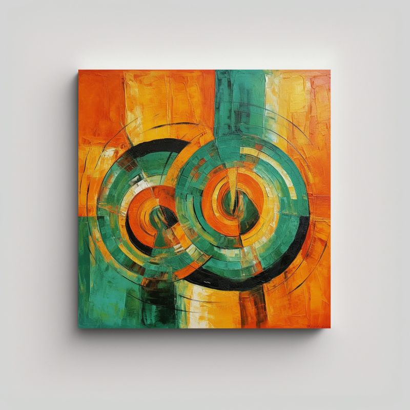 GENERICO - Cuadro De Vanguardia Exposición En Lienzo Con 60x60 Cm
