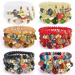 TIOZONEY - 6PCS Pulsera de estilo bohemio
