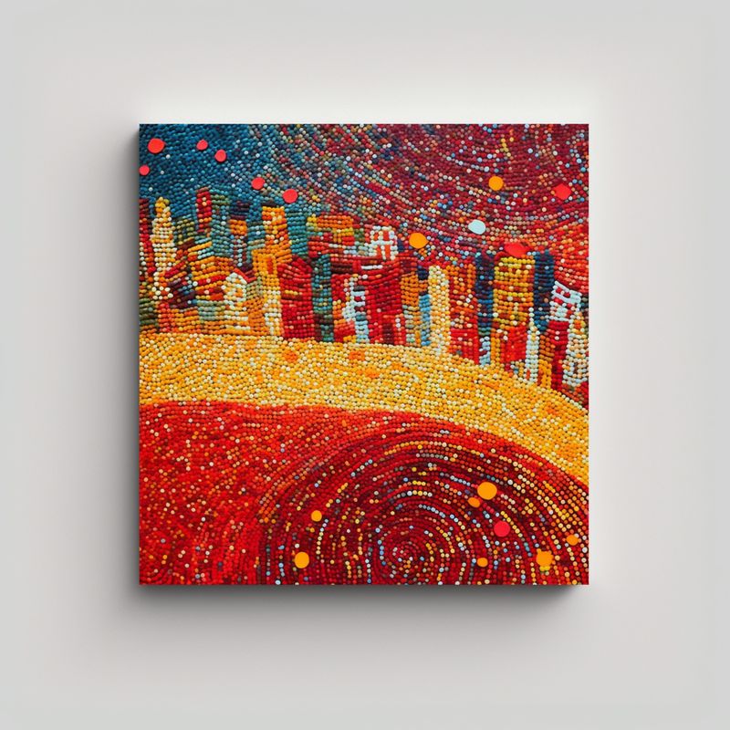 GENERICO - Fondo Puntillista Adorable En Estilo De Daniel 60x60 Cm