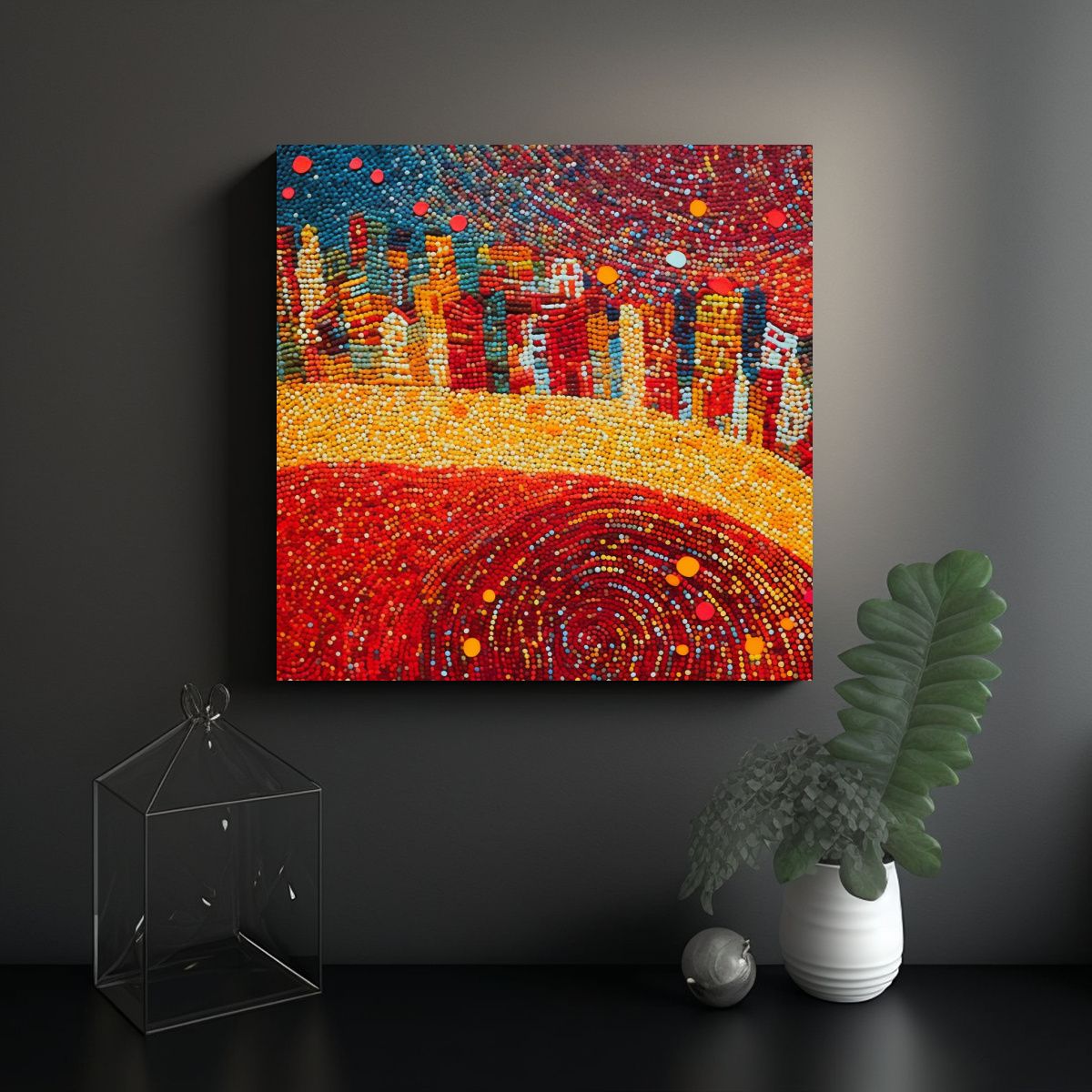 GENERICO - Fondo Puntillista Adorable En Estilo De Daniel 50x50 Cm