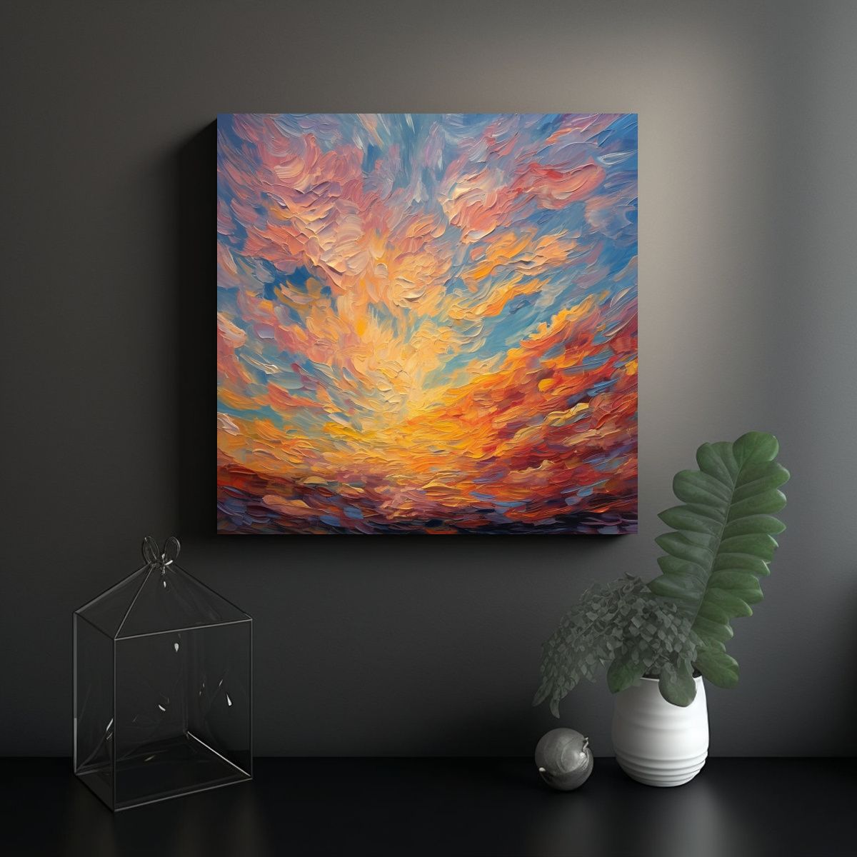 GENERICO - Cuadros De Pared Impresionismo Elegancia En El 70x70 Cm