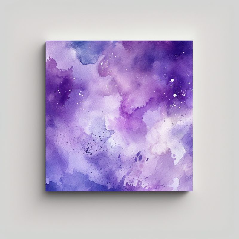 GENERICO - Cuadro Patrón Vitalidad En Fondo Púrpura Frío 90x90 Cm