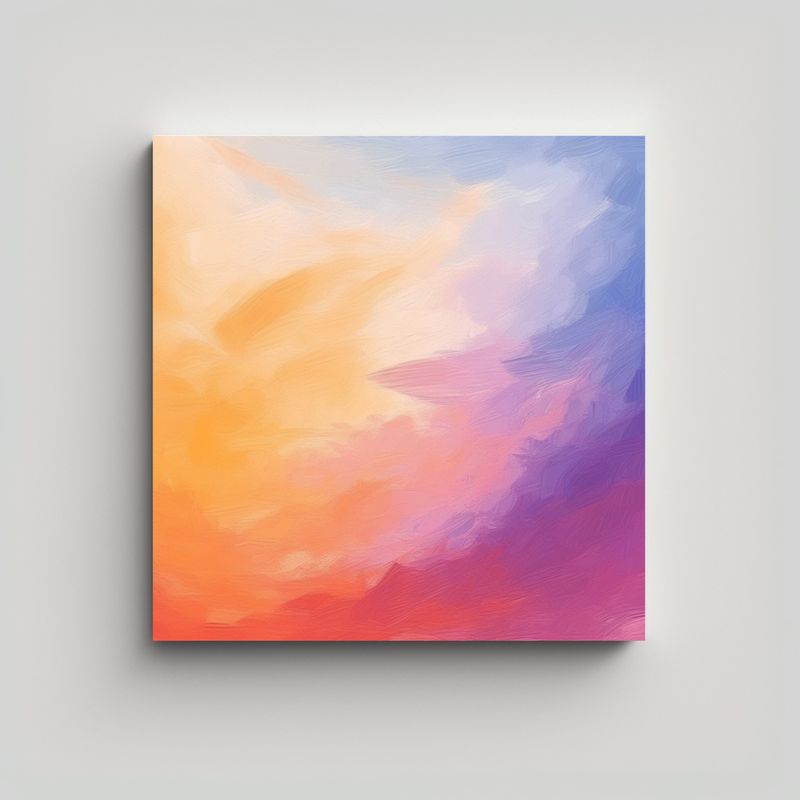 GENERICO - Pintura Al óleo De Canva Forma Equilibrio Con 90x90 Cm