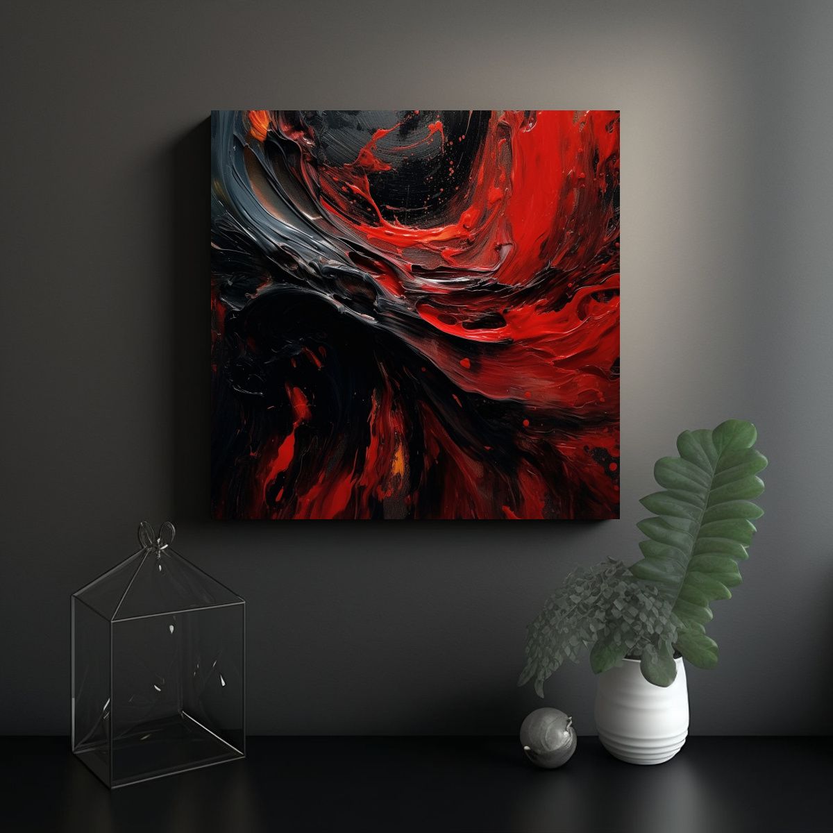 GENERICO - Cuadro En Bastidor De Arte Amor Perdido 80x80 Cm